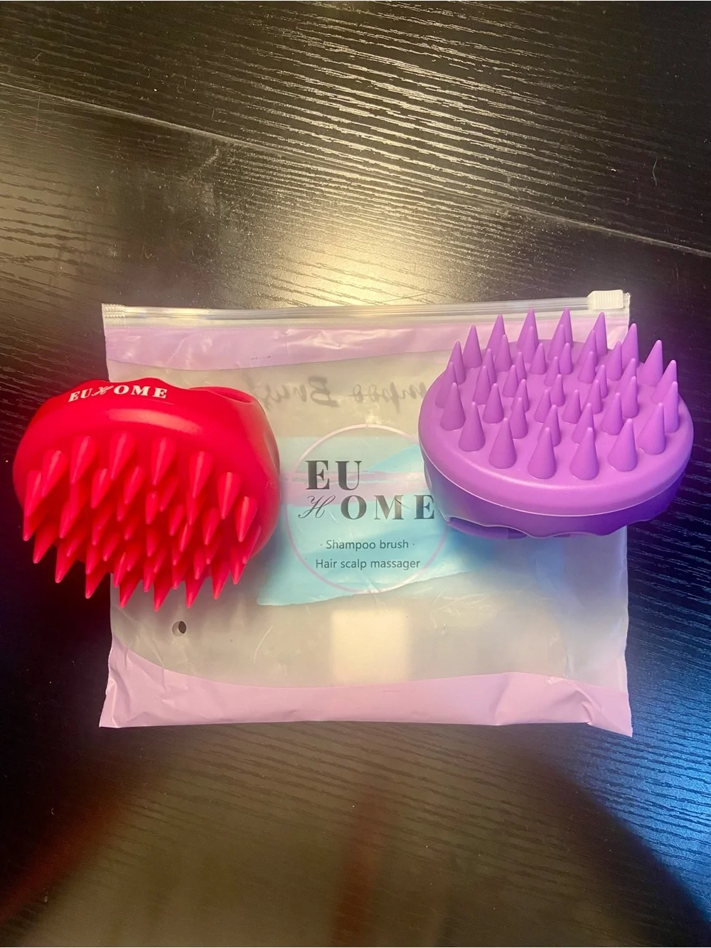 2 Pack Silicone Scalp Massager Set Shampoo Brushes for Scalp - Pink & Purple 🩷💜